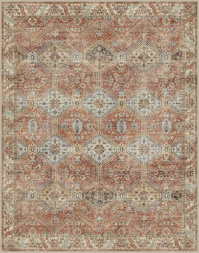 GENIMO 5x7 Area Rugs for Living Room, Machine Washable Non Slip Rugs, Low Pile - Image 4