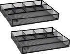 Mind Reader Drawer Organizer, Desk Org, Utensil Organizer, Metal Mesh - Image 8