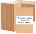 feela 60 Pack Kraft Notebooks Bulk, Lined Travel Journals Note Pad Notebooks by feela