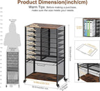 EasyPAG Rolling File Cart with 14 Slot Mail Organizer, Under Desk Storage with - Image 3