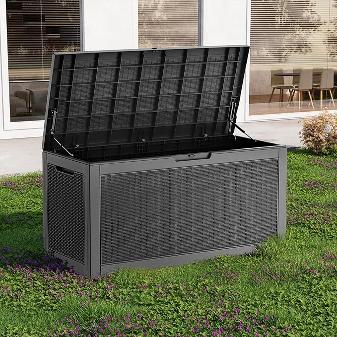 EasyUp 120 Gallon Deck Boxes Waterproof, Outdoor Large Storage Boxes - Image 7