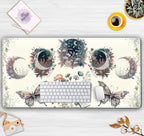 Beige Flowers Desk Mat Mousepad Cute Boho Plants Large Extended Gaming Mouse - Image 7