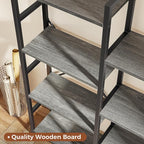 SUPERJARE Triple 5 Tier Bookshelf, Bookcase - Image 5