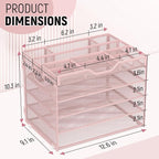 Docnest 5 Tier Mesh Desk Organizer- Letter Tray - Image 3