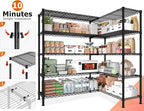 REIBII 1600LBS Storage Shelves 69.8''W Metal Shelving 5 Tier Wire Shelving Unit - Image 8