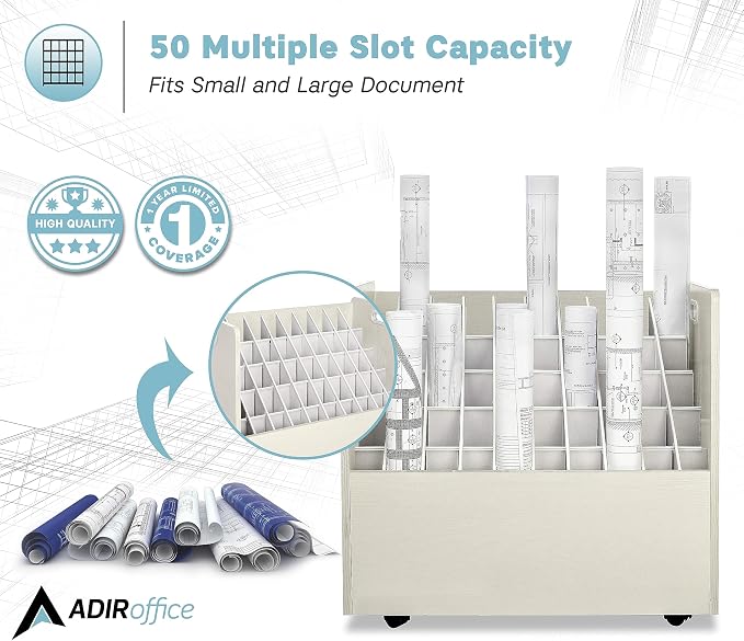 AdirOffice Adir Blue Print Storage Organizer - Image 3