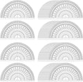 100 Pcs 4 Inch Clear Plastic Protractor Bulk Math Protractors Set 180 Degrees by Unknown