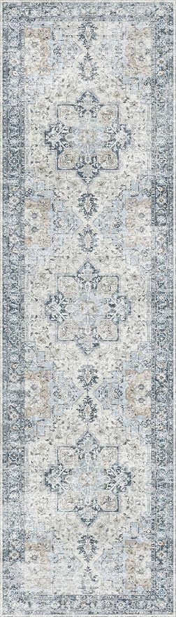 GENIMO Runner Rug 2x8, Non Slip Vintage Hallway Runner Rugs, Low Pile - Image 8