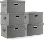 Graciadeco Medium 15" 21 Quart Collapsible Stackable Storage Bins by GraciadecoStorage