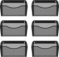 EasyPAG 6 Single Pocket Wall File Organizer, Mesh Hanging File Folder Organizer by EasyPAG