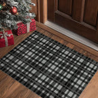 GENIMO Checkered Rug 27.5x44 inches Black and White Fine Plaid Outdoor Rug - Image 4