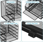 Marbrasse Desk Organizers and Accessories, 5-Tier Paper Letter Tray Organizer - Image 4