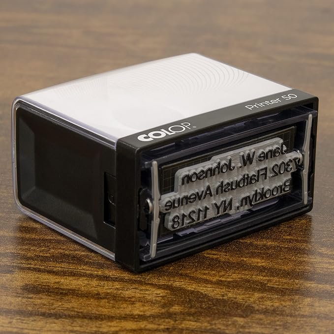 COLOP Extra Large Size Self Inking Custom Text Stamp - Image 5