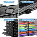 Marbrasse Desktop Literature Organizer, Mesh Paper Organizer, Desk Organizers - Image 3
