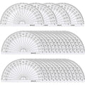 eBoot 28 Pack Clear 180 Degree Plastic Protractors by eBoot