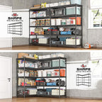 REIBII 72.8" W Storage Shelves Load 1600LBS, 5 Tier Metal Shelving Unit Wire - Image 8