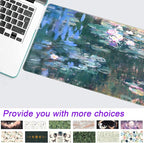 Desk Mat Cute Abstract Oil Painting Mouse Pad Boho Floral Desk Pad XL Large - Image 7