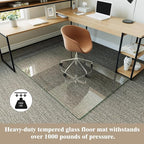 Koonmi Tempered Glass Chair Mat - Image 5