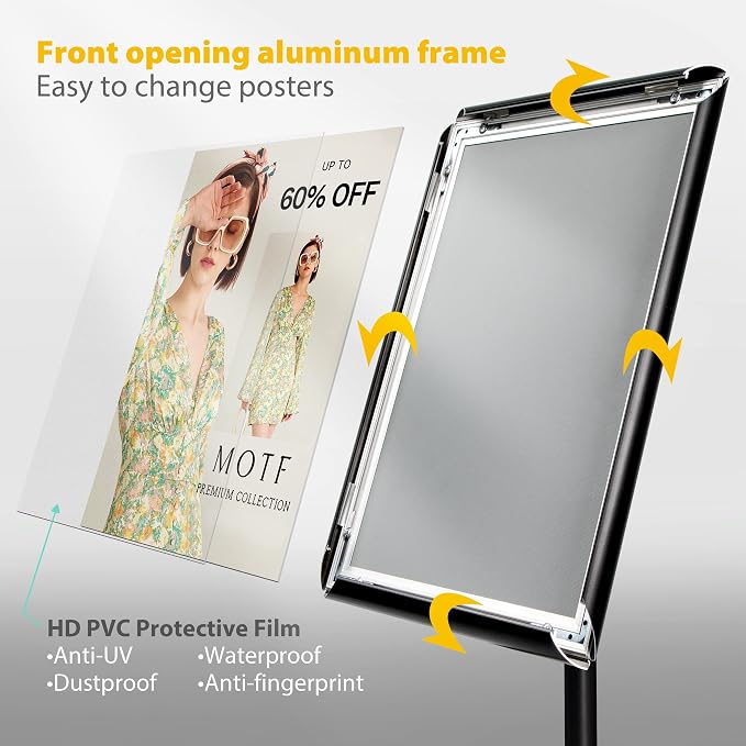 VAIIGO 3 Packs Heavy Duty Pedestal Poster Sign Stand - Image 3