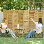 Room Dividers and Folding Privacy Screens, Wood Louvered Separators Divider Wall - Image 2