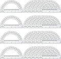 EBOOT 24 Pack Plastic Protractors Math Protractor 180 Degrees 6 Inch by eBoot