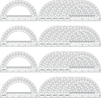 EBOOT 24 Pack Plastic Protractors Math Protractor 180 Degrees 6 Inch by eBoot