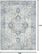 GENIMO 9x12 Area Rugs for Living Room, Machine Washable Non Slip Vintage Rugs - Image 2