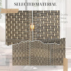HOMCOM 6 Panel Room Divider, Hand-Woven Freestanding Wall Partition - Image 5
