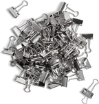 U Brands Small Binder Clips, Metallic Silver, Office Organization Supplies - Image 2
