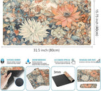 Retro Japanese Floral Mouse Pad Boho Desk Mat Aesthetic Flower Desk Matt - Image 3