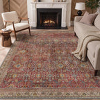 GENIMO 6x9 Area Rugs for Living Room, Machine Washable Non Slip Vintage Rugs - Image 2