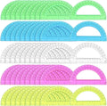 100 Pieces Protractors Bulk Plastic 180 Degrees 6 Inch Translucent Protractors by Unknown