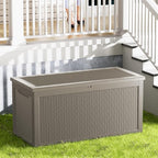 Decksplore 320 Gallon Outdoor Storage Box Waterproof Lockable Resin Deck Box - Image 2