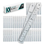 6 Inch Metal Ruler Bulk Set by NOKKO