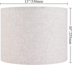 Set of 2 Drum Lampshades for Table, Floor & Bedside Lamps - Image 2
