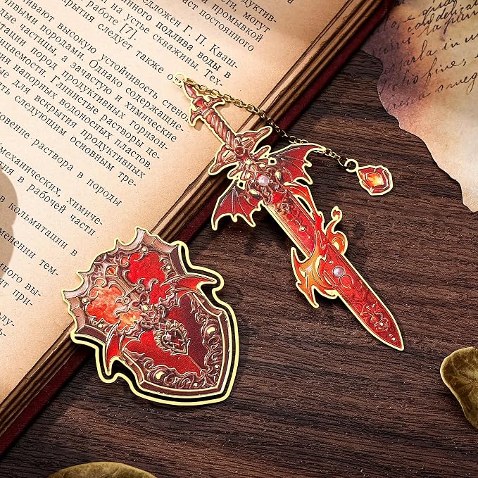 Dragon Knight Metal Bookmark & Book Clip Set - Image 3
