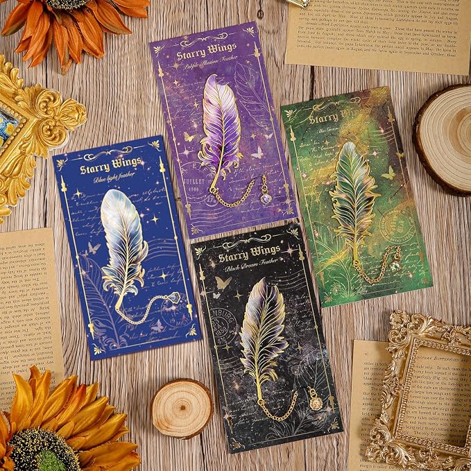 Feather-Shaped Metal Bookmarks - Image 8