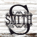 Personalized Metal Name Signs, Split Letter Monogram Wall Decor, Custom Last - Image 2