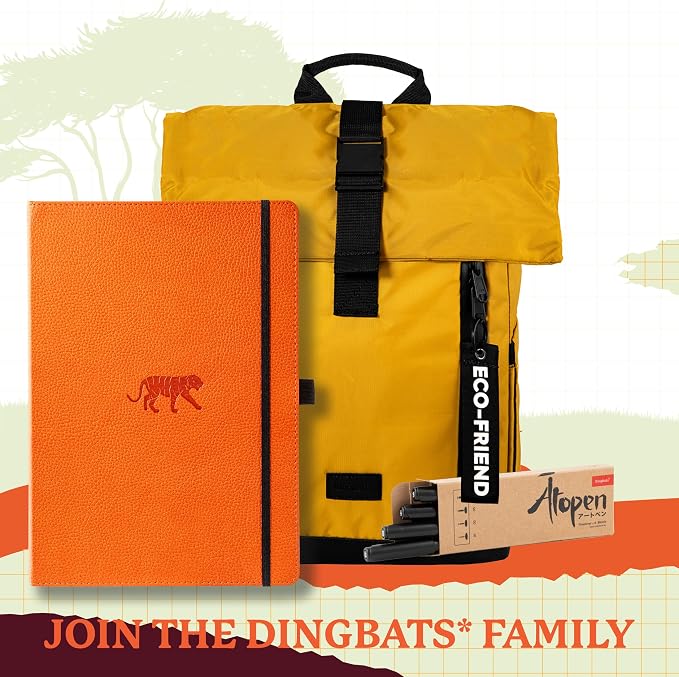 Dingbats* - Wildlife Plain Extra Large A4 Notebook - PU Leather Hardcover - Image 7