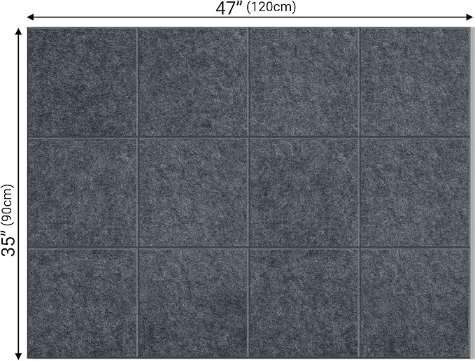 AKTOP Cork Board Bulletin Board 47"x35", 12 Pack Removable Felt Cork Board Tiles - Image 4