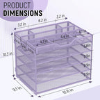 Docnest 5 Tier Mesh Desk Organizer- Letter Tray - Image 3