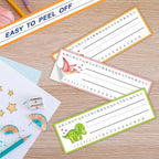 30 Name Tags Labels -Dinosaur Love Theme Self Adhesive Name Plates, Desk Label - Image 3