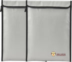 2 Pcs Fireproof Document Bag, Waterproof Fireproof Money Bag by Unknown