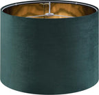 GO&SO Green Velvet Medium Lamp Shades Drum Lamp Shades 13" Top x 13" Bottom x by GOSO