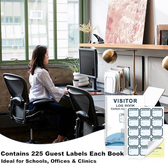 1 Pack of Visitor Badges Log - Image 6