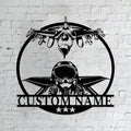 Personalized Metal Airplane Wall Art, Airplane Name Sign, Customized Pilot Name by Unknown