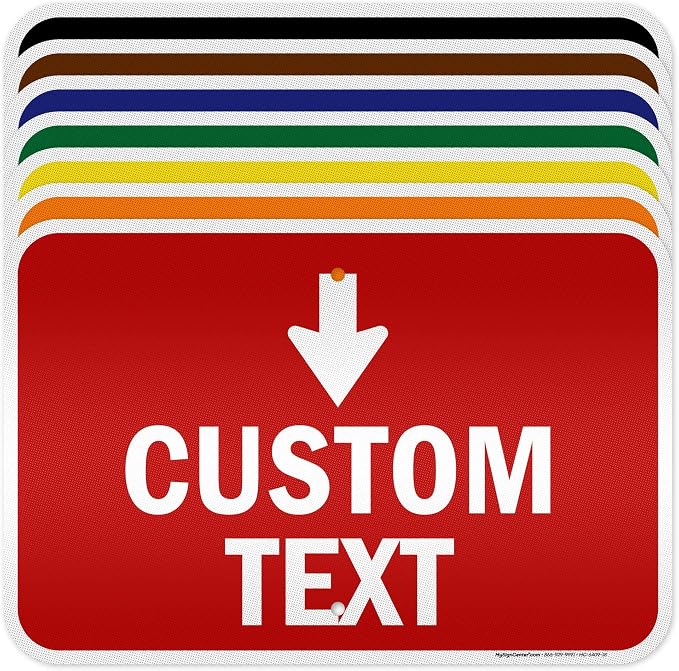 Custom Arrow, Custom Directional Sign, Down Arrow, 12x18 Inches, 3M EGP by MySignCenter