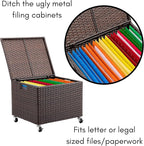 BIRDROCK HOME Rolling File Box - Image 7
