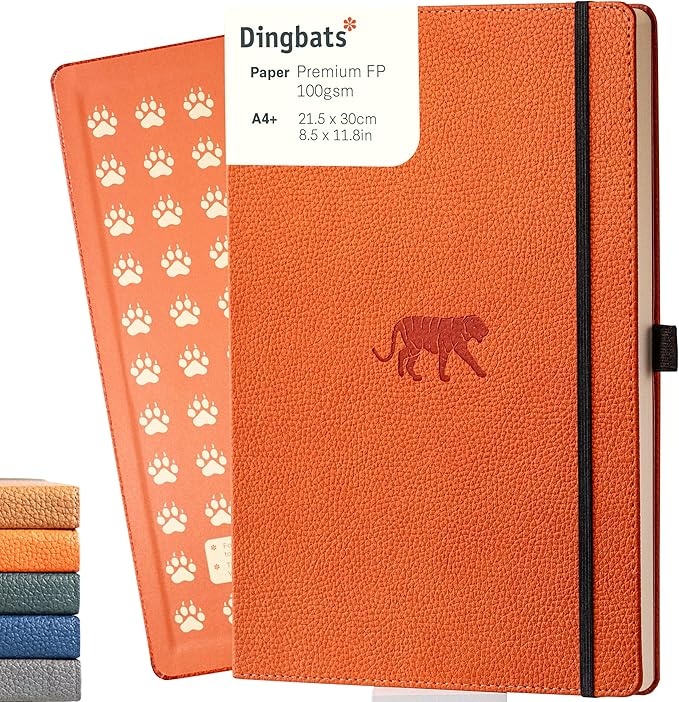 Dingbats* - Wildlife Plain Extra Large A4 Notebook - PU Leather Hardcover by DingbatsNotebooks