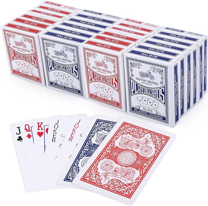 LotFancy Playing Cards, 24 Decks of Cards Bulk, Poker Size Standard Index by LotFancy